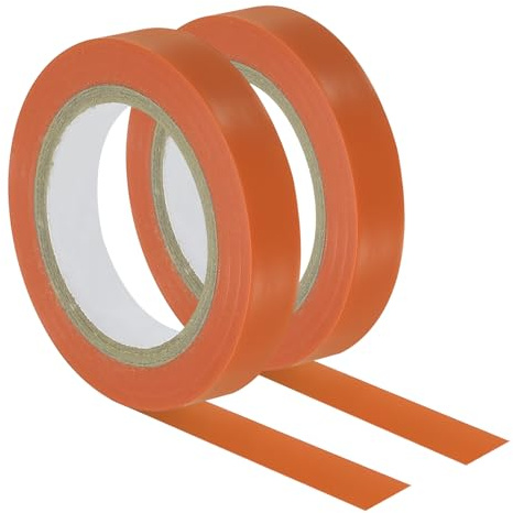 PATIKIL Ruban de Finition Grip de 32,8 Pieds, Lot de 2 Rubans de Finition en PVC pour Raquette, Accessoires de Raquette Adhésifs pour Tennis Et Badminton, Orange