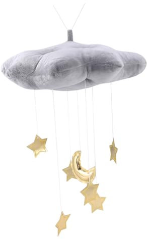 Toyvian Mond Und Sterne Wanddeko Für Kinderzimmer Graue Wolken Hängedekoration DIY Anhänger Für Babybett Und Spielbogen Süße Foto-Requisiten Für Traumhafte Atmosphäre
