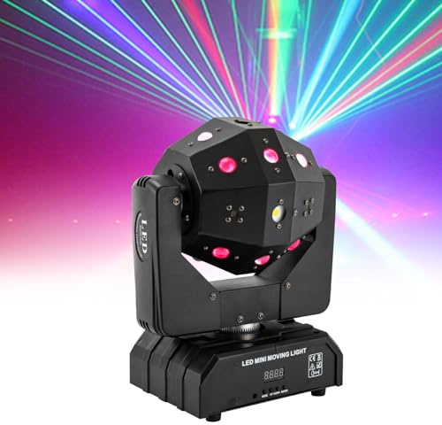Moving Head Disco Licht 120W Laser Moving Head Bühnenlicht RGBW 16 LED Spot Beam DMX DJ Disco Party Show für Party Weihnachten Halloween Hochzeit Club Bar Show