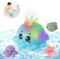 Juguetes Baño Bebe 1 2 3 Años, Bebé LED Pulpo Inducción Automático Chorro de Agua Juguete de Piscina Regalos para Bebe 1 Año (Azul)