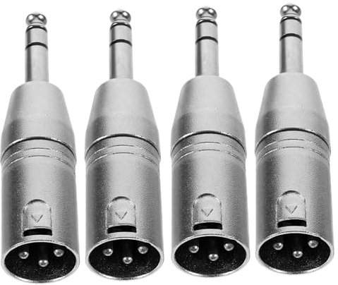 ULDIGI 4stücke Xlr-stecker -buchse-adapter Metall-audiokonverter Für Mischpulte Und Kompatibel Mit Trs-schnittstellen