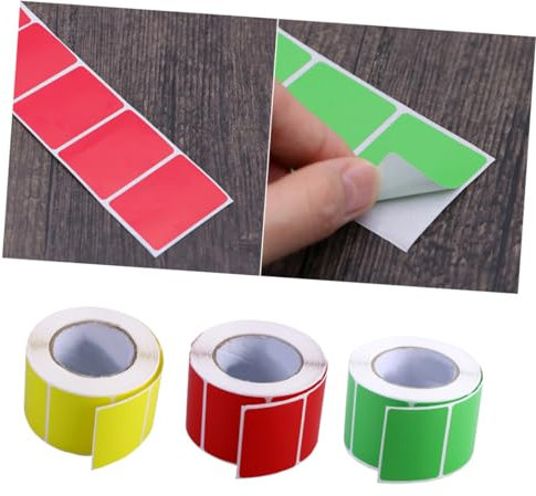 NUOBESTY 3rolle -versandetiketten Farbige Thermotransfer-etiketten Blanko Druckerpapier Wasserfest Ölbeständig Versand-klebeaufkleber Rot Gelb Grün