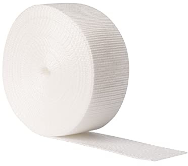 Realm Heavy Duty Polypropylene Webbing Strap Tape for Backpacks, Rucksack, Luggage/Cargo Strapping, Luggage, 1 Metre, 3 Metre (White, 25mm - 3 Metre)