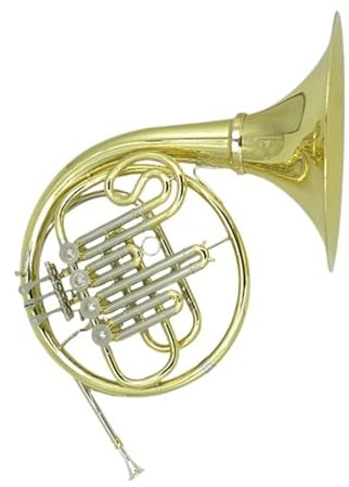 Bb Waldhorn B Dur Professionelles Gelbes Messingmaterial Geklopfte Glocke 4 Doppel Waldhorn