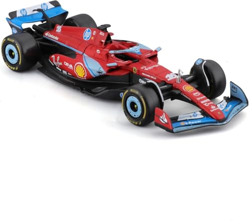 Bburago – F1 Ferrari SF-24 Miami GP 2024#16 Charles Leclerc, Modellauto 1:43, Replik der exklusiven Miami-Lackierung mit feinen Details, Ferrari-Lizenz, empfohlen ab 36+ Monaten