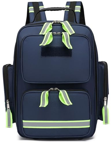 Zaino Per Traumi Di Emergenza, Borsa Di Primo Soccorso Con Riflettente, Grande Capacità, Zaino Infermiere Domiciliare