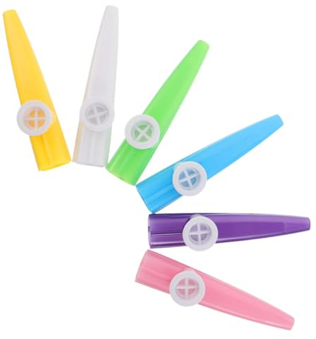 HEMOTON 6stücke Kinderflöte aus Plastik Kazoo für Kleinkinder Tragbares Musikinstrument für Junge Mädchen Spielzeuginstrument für Kindergarten Lernspielzeug für Musikunterricht Mitgebsel F
