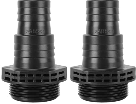 ERYUE Conectores de Bomba ABS de 32 Mm y 38 Mm Negro 2 Piezas Repuesto para Bomba para Piscina y SPA una Fácil Instalación Uso Duradero