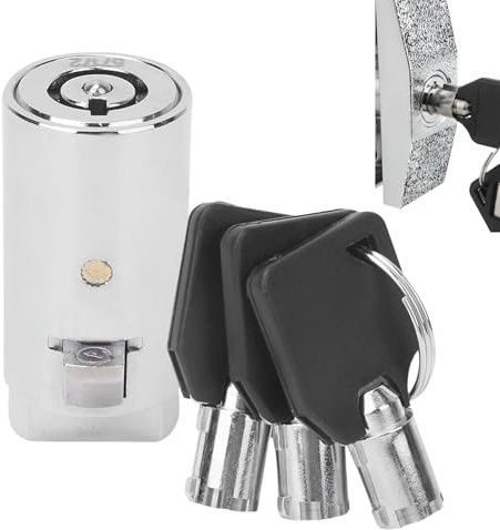 Cylinder Lock – Zinc Alloy Security | Industrial Machine Lock – 90g Heavy-Duty Single Key System with 3 Keys for Vending Machines Safes Cabinets Equipment Use Ensuring Reliable Protection