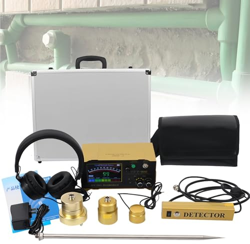 Kit detector de fugas de agua, sensor de fugas subterráneo, geófono para piscina y uso doméstico, 4 modos de frecuencia, monitor de fugas de tubería de agua