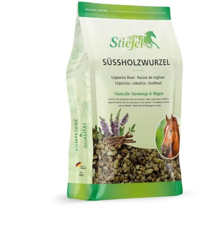 Stiefel Süßholzwurzel für Pferde,100% natürliche Süßholzwurzel, kann den Atmungsapparat und das Verdauungssystem unterstützen, 600g