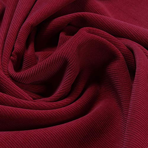 Stoff am Stück Stoff Baumwolle Cord kirschrot Baumwollstoff Babycord Feincord rot