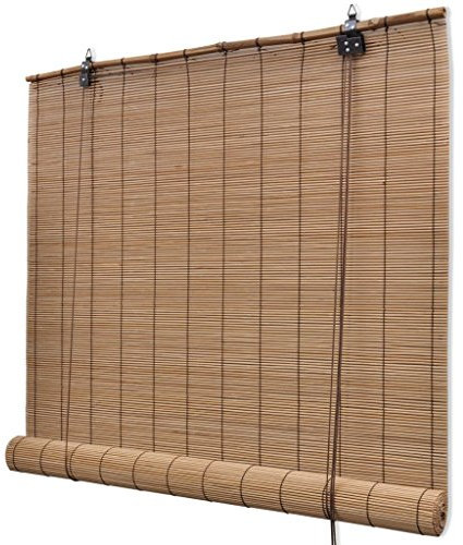 Festnight- Tenda Bamboo, Tende a Rullo, Tapparella Avvolgibile bambù Marrone 150 x 220 cm