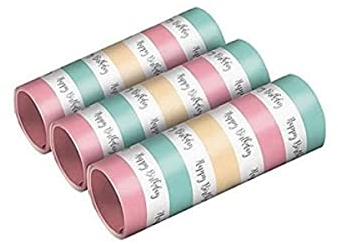 amscan 3 Stelle filanti Happy Birthday Pastel, Colore Pastello, 9903734