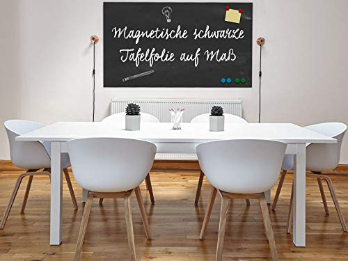 Magnetische Tafelfolie | für Kreide & Kreidestifte | selbstklebend | magnetisch | viele Größen | Kreidetafel Magnet Klebefolie (100x30cm)
