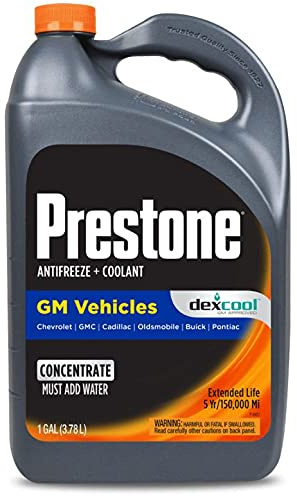 Prestone Dex-Cool Antifreeze and Coolant Concentrate, 1 Gallon, Pack of 6
