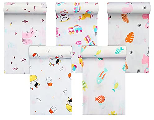 Koo-dib Baby Mullwindeln Waschlappen LäSsig SpucktüCher MulltüCher Baby MäDchen Swaddle Me Pucksack Stoffwindeln SaugfäHig Musselintuch Spucktuch 5er Pack 80x80cm