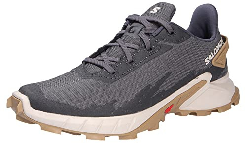 Salomon Alphacross 4 Herren Trail Running Schuhe, Starker Grip, Dauerhafter Komfort, Vielseitige Performance, Ebony, 44 2/3