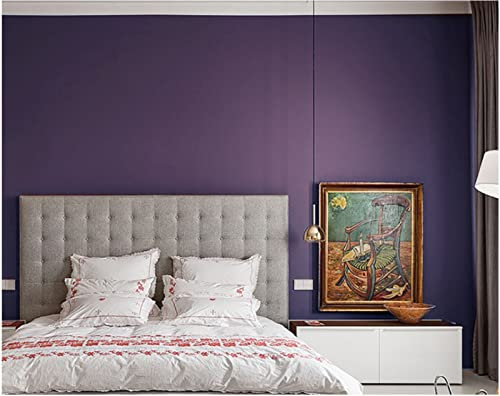 Violet Papier Peint intissé 9,5 m x 0,53 m Couleur Unie Modernes Minimaliste Papier Peint 3D Plaine Papier peint non-tissé pour Chambre Salon TV Fond