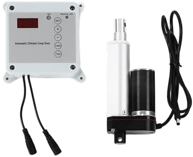 Automatischer Türöffner für Hühnerkäfige, Schließer mit Timer, Lichtsensor und Fernbedienung für den Lebensraum von Enten, Gänsen und Geflügel auf Dem Bauernhof, wasserdichte