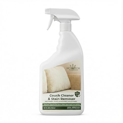 NOYATECH Couch Cleaner and Stain Remover Spray – Professional Strength, Multi-Surface Fabric and Upholstery Cleaner – Pet-Safe, Non-Toxic, Quick-Drying for Couches, Sofas & Car Interiors.