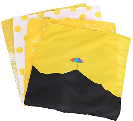 Ciieeo 4pièces Housses De Coussin Décoratives Jaunes Imprimé Créatif pour Canapé Salon Et Chambre à Coucher