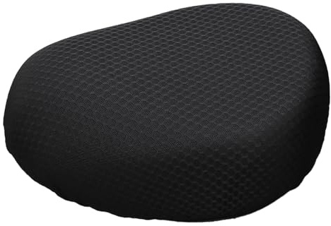 Tissting Universal Sattelbezug, Fahrradsitz Abdeckung, Bequemes Heimtrainer Sitzkissen, Atmungsaktiv Schwarz Rundkopf Mesh Fahrradsattel Abdeckung, Geeignet für Draußen und Drinnen
