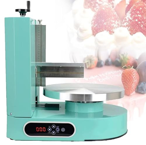 Cake Making Smoothing Machine Cake Decorating Coating Machine,4-12 Inch Cake Cream Spreading Coating Smearing Machine, Cake Cream Smoother Adjustable Cake Scraper，Rotating Turntable Cake Tools(Green)