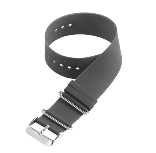 HBGRVCKS Einteiliges Silikon-Uhrenarmband, 20 mm, 22 mm, Unisex-Ersatzarmband aus Gummi for herkömmliche Uhren oder Smartwatches, Uhrenzubehör