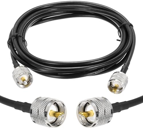 sourcing map 1PCS RG58 Coaxial Cable 10ft/3 M, UHF PL-259 Male to Male Coax Cable 50 Ohm Low Loss Cable for CB Radio, Ham Radio, Antenna Analyzer