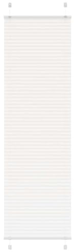 vidaXL Plissee Weiß 60x200 cm Stoffbreite 59,4 cm Polyester, Faltrollo, Klemmfix, Plisseerollo, Jalousie, Rollo, Plisseerollo für Fenster