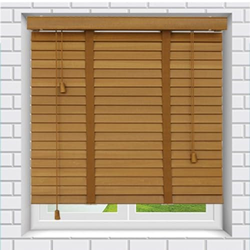 Horizontale Jalousien für Fenster Horizontale Jalousien, Blackout/Wärmedämmung Vorhänge venezianische Blinds Holz 60 cm 80 cm 90 cm 110 cm 120 cm, massive Holz -Venezianische Jalousien, Fensterläden