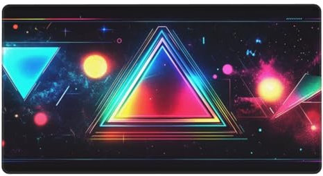 Gaming Mauspad XXL,1200 x 600 x 3mm Mousepad Verlängertes Groß Mauspad Schreibtischauflage,Genähte Kanten Rutschfeste Gummibasis,Verbessert Präzision und Geschwindigkeit Home Office Farbdreieck L-4829