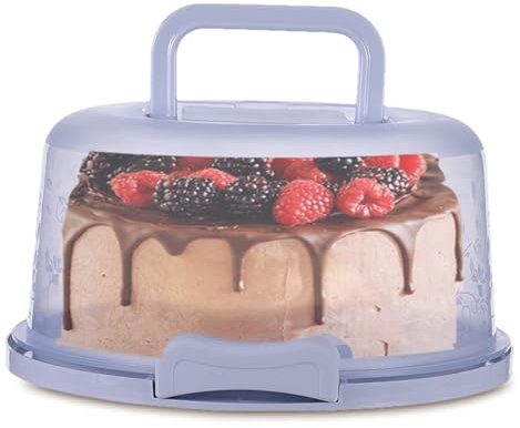 Porta Torta Con Coperchio E Maniglia - Porta Torta Multifunzionale Riutilizzabile, Per Trasportare Torte Noci Frutta, Contenitore Rotondo Per Torte, Per Frutta, Biscotti, Verdure 26x22x12.5CM