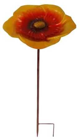 Mangime per uccelli – ciotola per metalliche, stazione di alimentazione dei fiori, giardino Wildlife Water, mangime per uccelli per esterni, bagno di farfalle, accessorio per l'attrazione delle