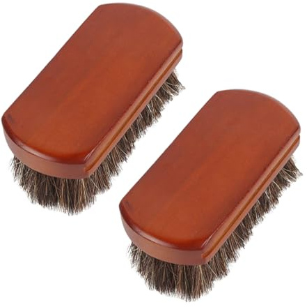 Ipetboom 2 Pièces Brosse De Nettoyage des Poils Pinceau De Baskets Brosse à Récurer Démarrage Faire Le Ménage Suède Chaussures à Lessive en CRIN Bambou Brun