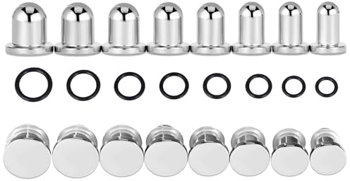 Vankula Tunnel Dehnset 6.5-10mm 0.5mm Ohrloch dehnen Single Flared Plugs Stretching kit Edelstahl Gedehnte Ohrpiercings Freundlich für frische Dehnungen Silber 1