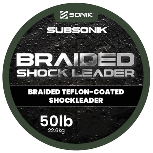 Sonik Braided Shock Leader 50lb - 100m Vorfachschnur, Angelschnur, Schlagschnur