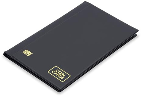 SAFE Coin-Card-Album für 72 Coin Cards, 12 Blätter | Kompaktes Taschenalbum mit 72 transparenten Fächern im Format 62 x 92 mm für Coin Cards und Münzkarten