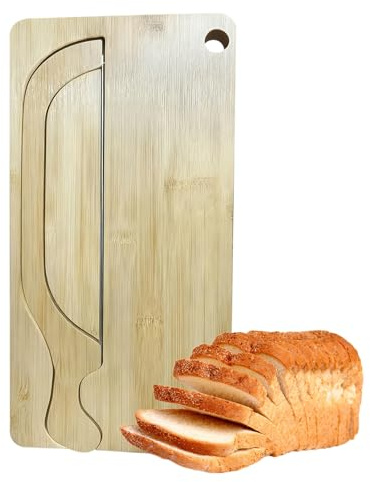 Coupe-Manuel,Couteau Inoxydable En Forme D'Arc,Ensemble Planche À Découper Le En Bois - Pour Gauchers Et Droitiers Baguettes Françaises Pâtissiers Cuisine Maison Restaurant