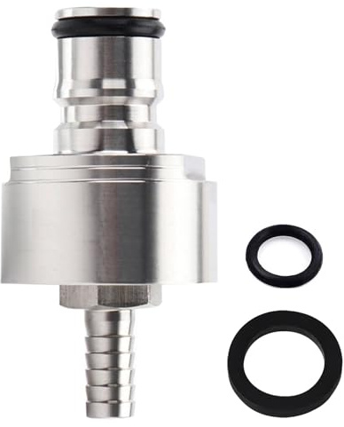 WELLBOM Stainless Steel Ball Lock Carbonation Cap, 5/16'' Beer Line