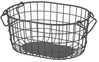 blomus Aufbewahrungskorb -KAGO- | stapelbarer Korb rund | Größe S | Farbe Anthracite | Aufbewahrung & Organizer