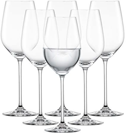 SCHOTT ZWIESEL Rotweinglas Fortissimo (6er-Set), edle Kristallgläser für Rotwein oder Wasser, spülmaschinenfeste Tritan-Weingläser, Made in Germany (Art.-Nr. 112493)