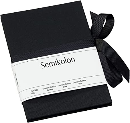 Semikolon Leporello Black +++ 6 Sheets Firm Paper +++ Small Scrap - PHOTOBOOK +++ Quality Made