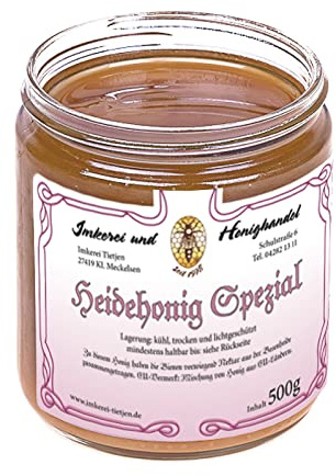 Imkerei Nordheide - naturbelassener Heidehonig Spezial 500g | herzhaft-kräftig cremig | Berufsimkerei seit 1978