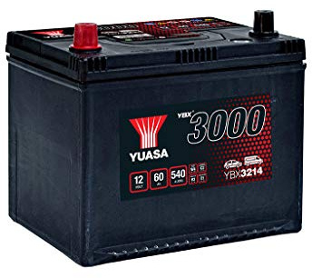 Yuasa YBX3214 12V 60Ah 540CCA tätat underhållsfritt högpresterande bilbatteri