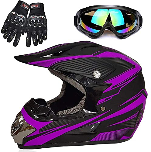 Jugend Motorradhelme,Kinderfahrradreithelm,Junge Und Mädchen, Roller Ski ATV Helm,DOT / ECE-Zertifizierung,Geeignet Für Alle Jahreszeiten,5,S