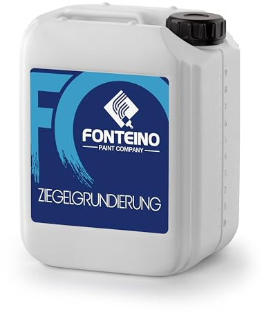 Fonteino Ziegel Grundierung Ziegeluntergrund Untergrundvorbereitung für Dachfarbe 10L