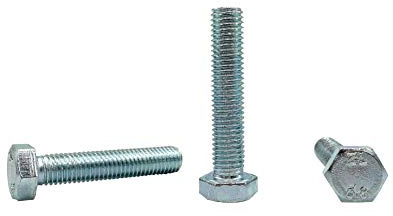 Marcopol (12 Stück) DIN 933 Stahl Sechskantschrauben M12x60 mm Vollgewinde Sechskantschrauben