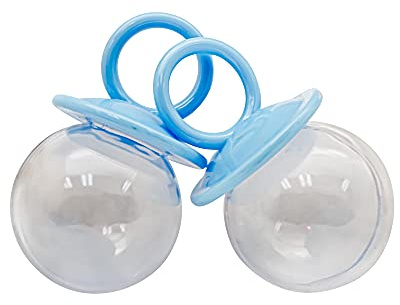 Fillable Baby Shower Pacifier Candy Favor Box, Birthday Party Table Decoration, Blue 24 Pack